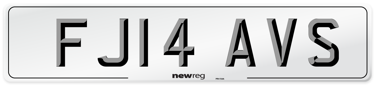 FJ14 AVS Number Plate from New Reg